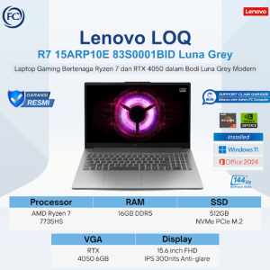 Lenovo LOQ 15 Ryzen 7 RTX4050 16GB 512GB 144Hz