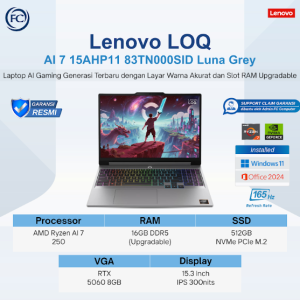 Laptop Lenovo LOQ AI 7 15AHP11 83TN000SID Luna Grey AMD Ryzen AI 7 250 RTX 5060 8GB